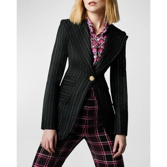 smythe birkin blazer black pinstripe US0 - Picture 1 of 8
